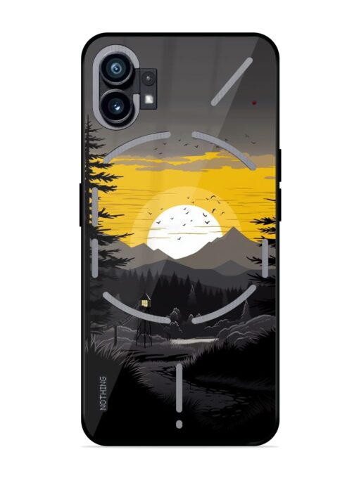 Sunset Vector Glossy Metal Phone Cover for Nothing Phone 1