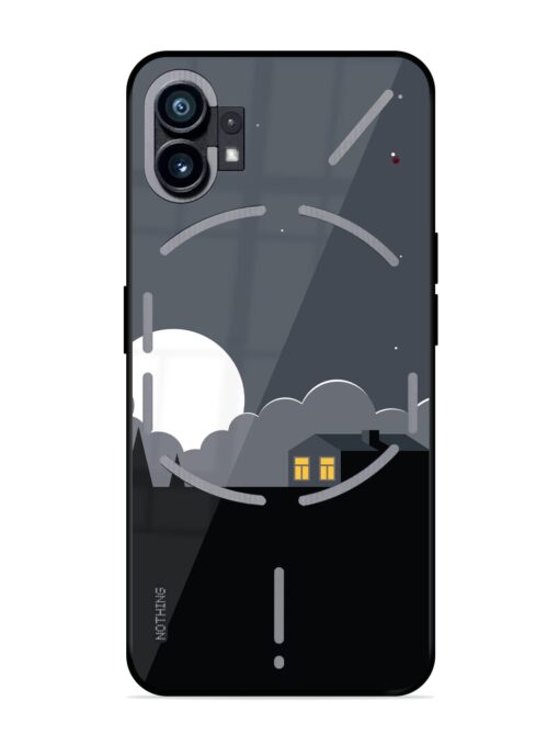 Full Moon Vector Art Glossy Metal Phone Cover for Nothing Phone 1 Zapvi