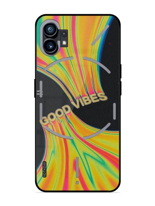 Good Vibes Glossy Metal Phone Cover for Nothing Phone 1 Zapvi