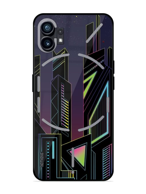 Neon Dreamscape Glossy Metal Phone Cover for Nothing Phone 1