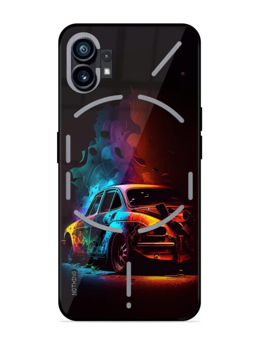 High Classic Car Art Glossy Metal Phone Cover for Nothing Phone 1 Zapvi