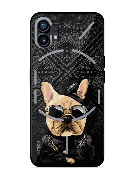 Gangsta Cool Sunmetales Dog Glossy Metal Phone Cover for Nothing Phone 1 Zapvi