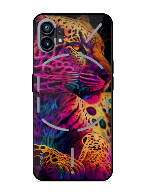 Leopard Art Glossy Metal Phone Cover for Nothing Phone 1 Zapvi