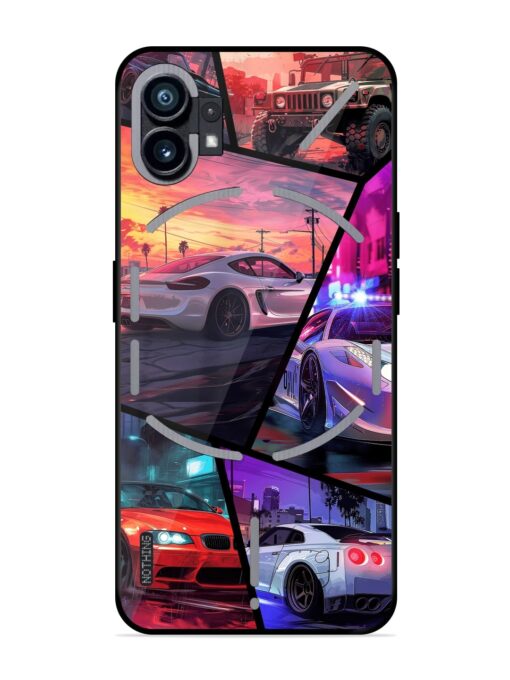 Ride In Pixels Glossy Metal Phone Cover for Nothing Phone 1