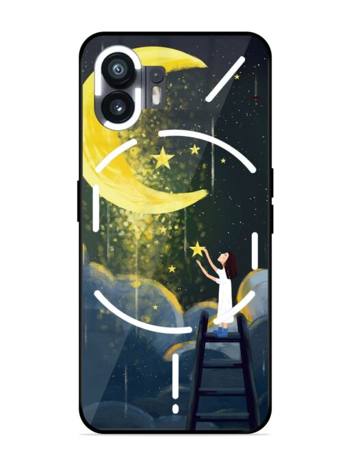 Moonlight Healing Night Illustration Glossy Metal TPU Phone Cover for Nothing Phone 2 Zapvi