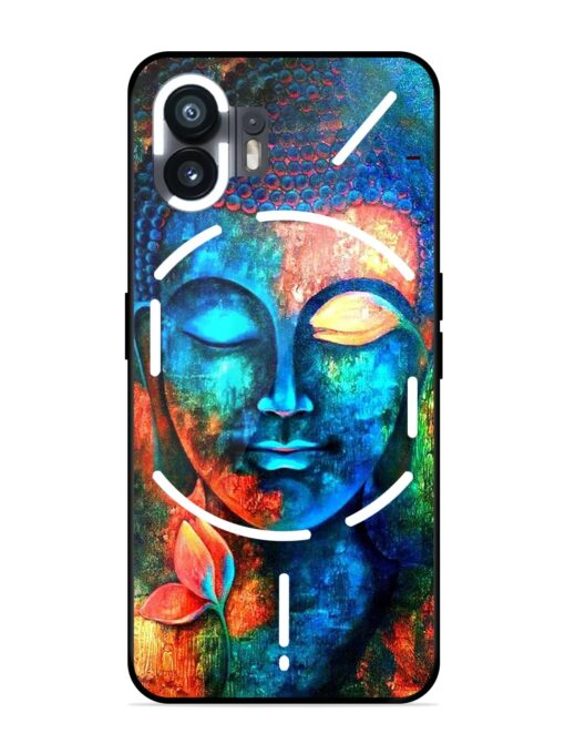 Buddha Painting Glossy Metal Phone Cover for Nothing Phone 2 Zapvi