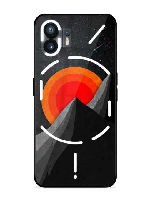 Black Mountain Glossy Metal Phone Cover for Nothing Phone 2 Zapvi