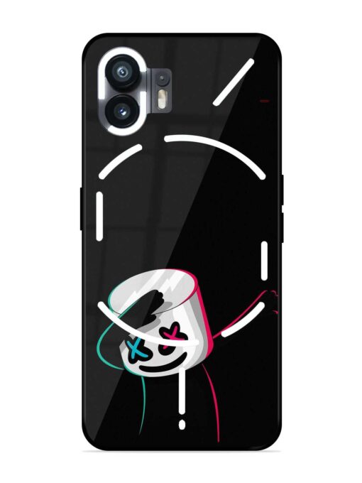 Black Marshmallow Glossy Metal Phone Cover for Nothing Phone 2 Zapvi