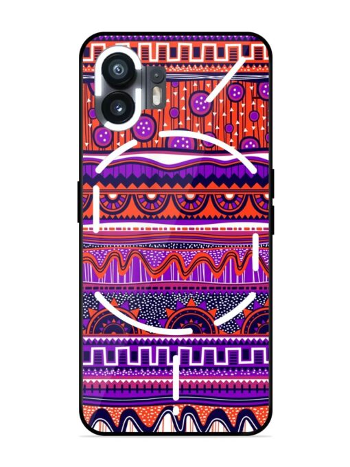 Ethnic Seamless Pattern Glossy Metal TPU Phone Cover for Nothing Phone 2 Zapvi