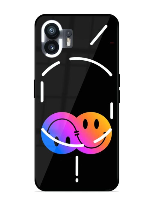 Gradient Smile Art Glossy Metal TPU Phone Cover for Nothing Phone 2 Zapvi