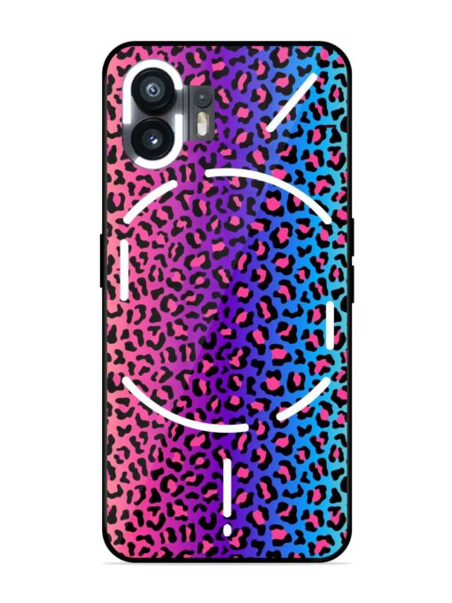 Colorful Leopard Seamless Glossy Metal Phone Cover for Nothing Phone 2 Zapvi