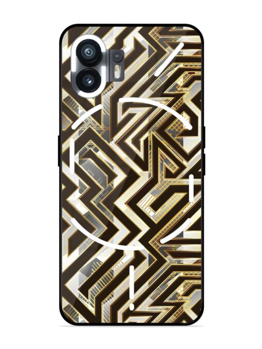 Technology Geometric Seamless Glossy Metal Phone Cover for Nothing Phone 2