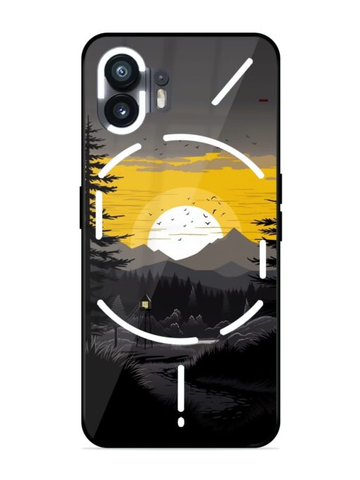 Sunset Vector Glossy Metal Phone Cover for Nothing Phone 2