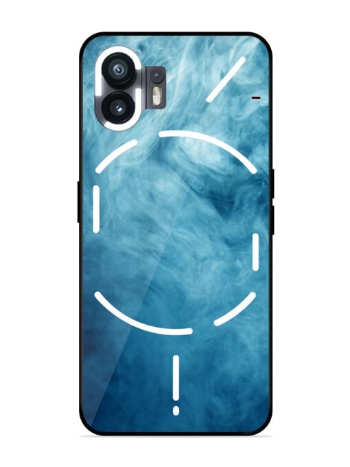 Blue Smoke Art Glossy Metal Phone Cover for Nothing Phone 2 Zapvi