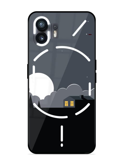 Full Moon Vector Art Glossy Metal Phone Cover for Nothing Phone 2