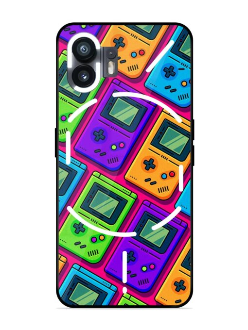 Game Seamless Pattern Glossy Metal Phone Cover for Nothing Phone 2