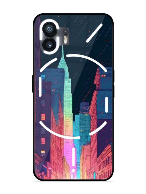 Minimal City Art Glossy Metal Phone Cover for Nothing Phone 2 Zapvi