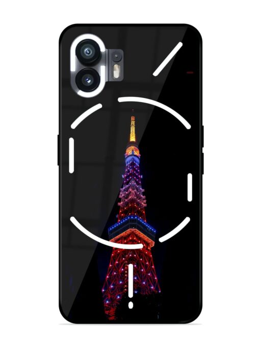 Eiffel Tower Night View Glossy Metal Phone Cover for Nothing Phone 2 Zapvi