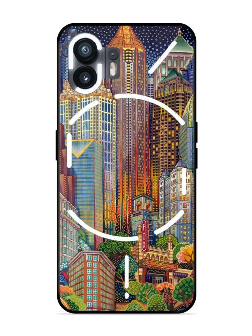 Cityscapes Art Glossy Metal Phone Cover for Nothing Phone 2 Zapvi