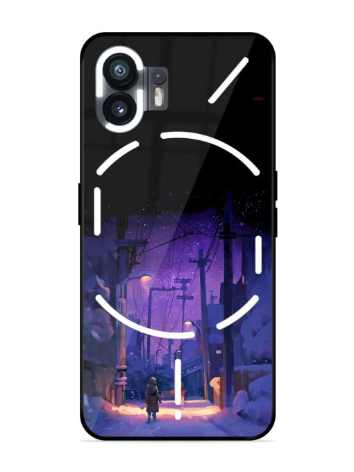 Winter Anime Art Glossy Metal Phone Cover for Nothing Phone 2