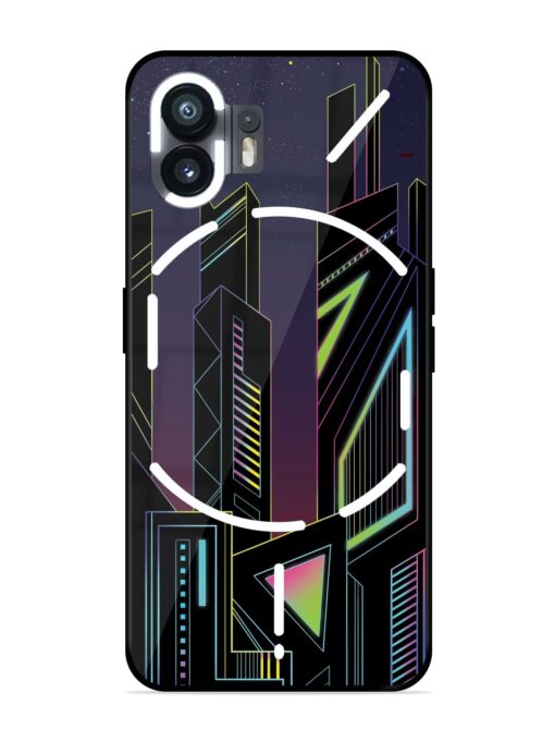 Neon Dreamscape Glossy Metal Phone Cover for Nothing Phone 2