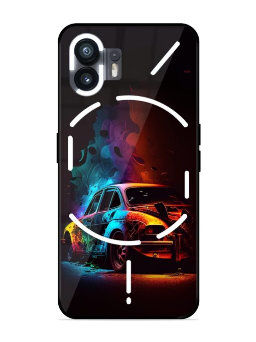 High Classic Car Art Glossy Metal Phone Cover for Nothing Phone 2 Zapvi