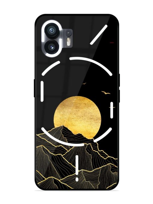 Golden Sunrise Glossy Metal Phone Cover for Nothing Phone 2 Zapvi