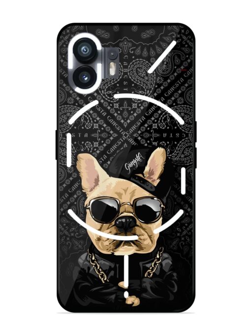 Gangsta Cool Sunmetales Dog Glossy Metal Phone Cover for Nothing Phone 2 Zapvi