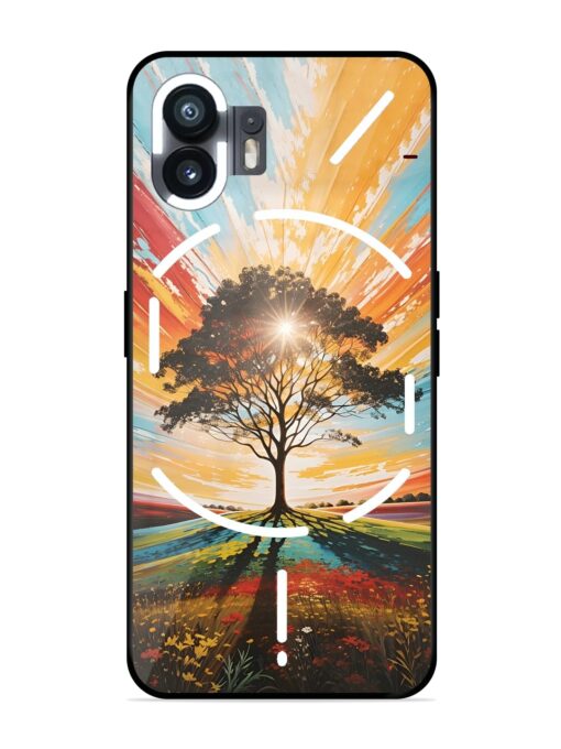 Abstract Tree Colorful Art Glossy Metal Phone Cover for Nothing Phone 2 Zapvi