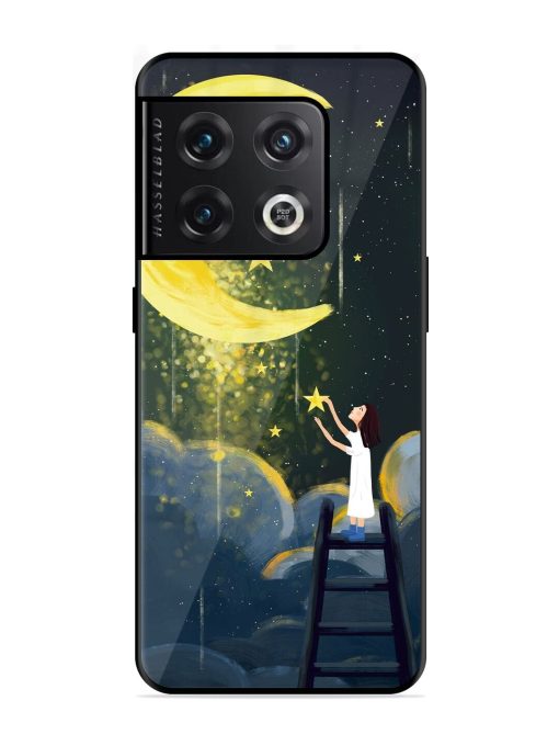 Moonlight Healing Night Illustration Glossy Metal TPU Phone Cover for Oneplus 10 Pro (5G) Zapvi