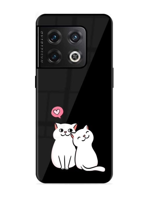 Cat Love Glossy Metal Phone Cover for Oneplus 10 Pro (5G) Zapvi