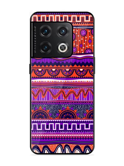 Ethnic Seamless Pattern Glossy Metal TPU Phone Cover for Oneplus 10 Pro (5G) Zapvi