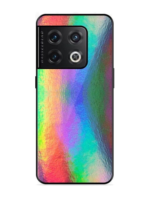 Colorful Holographic Background Glossy Metal TPU Phone Cover for Oneplus 10 Pro (5G) Zapvi