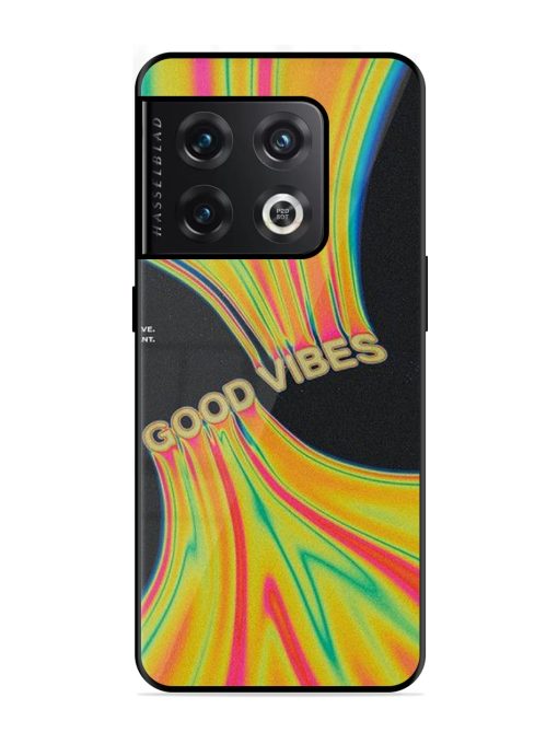 Good Vibes Glossy Metal Phone Cover for Oneplus 10 Pro (5G) Zapvi