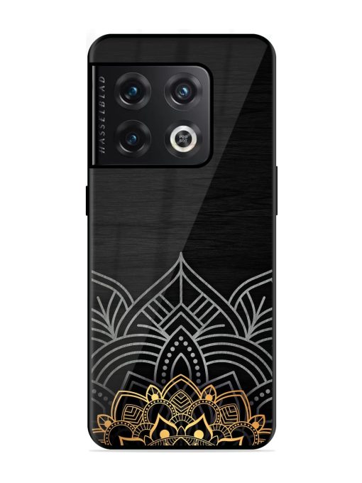 Decorative Golden Pattern Glossy Metal Phone Cover for Oneplus 10 Pro (5G) Zapvi