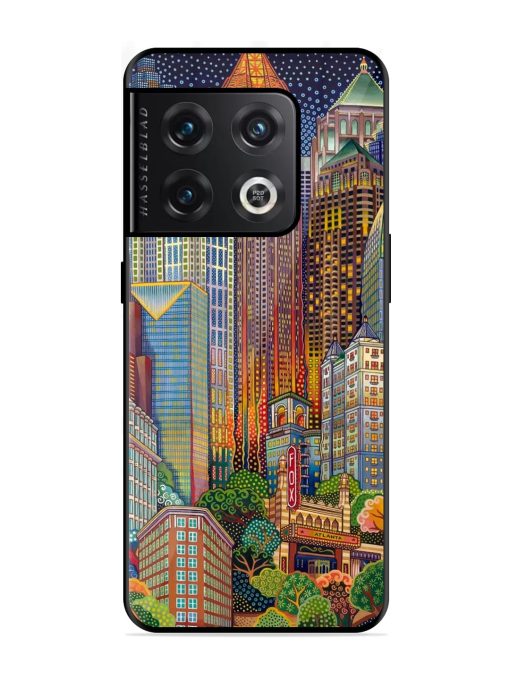 Cityscapes Art Glossy Metal Phone Cover for Oneplus 10 Pro (5G) Zapvi