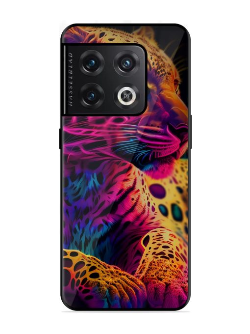 Leopard Art Glossy Metal Phone Cover for Oneplus 10 Pro (5G) Zapvi