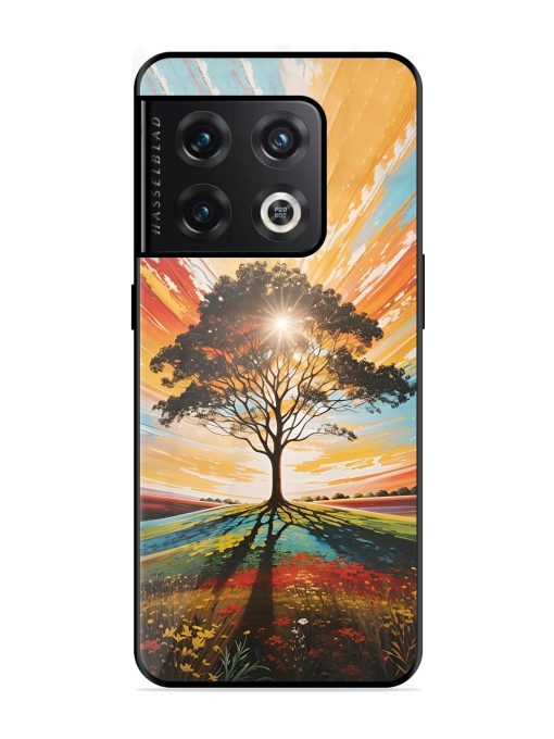 Abstract Tree Colorful Art Glossy Metal Phone Cover for Oneplus 10 Pro (5G) Zapvi