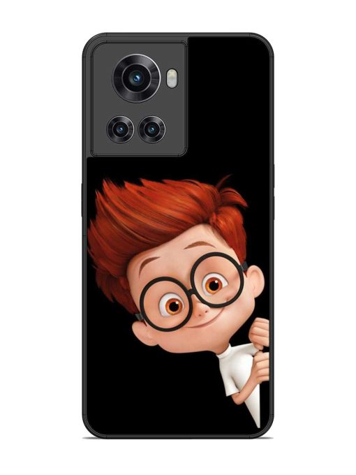 Smart Boy Cartoon Glossy Metal Phone Cover for Oneplus 10R (5G) Zapvi