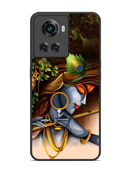 Krishna Glossy Metal Phone Cover for Oneplus 10R (5G) Zapvi