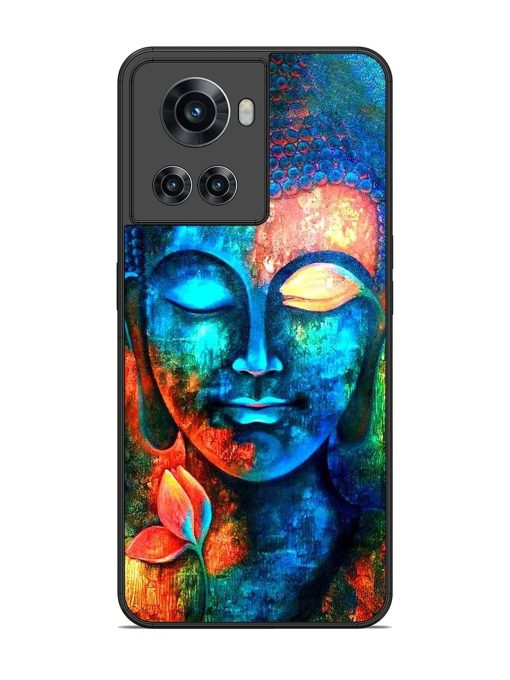 Buddha Painting Glossy Metal Phone Cover for Oneplus 10R (5G) Zapvi