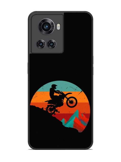 Mountain Bike Glossy Metal Phone Cover for Oneplus 10R (5G) Zapvi