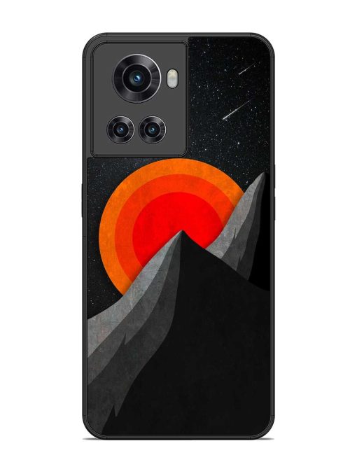 Black Mountain Glossy Metal Phone Cover for Oneplus 10R (5G) Zapvi