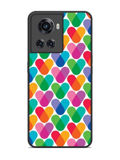 Overlapping Colors Colorful Glossy Metal TPU Phone Cover for Oneplus 10R (5G) Zapvi