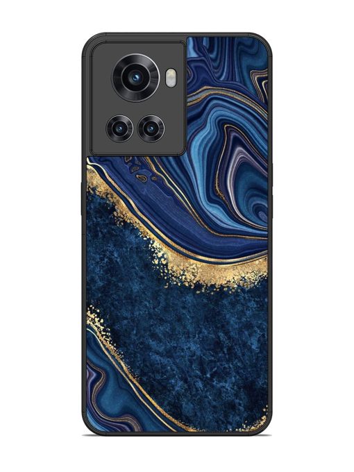 Abstract Background Blue Glossy Metal TPU Phone Cover for Oneplus 10R (5G) Zapvi