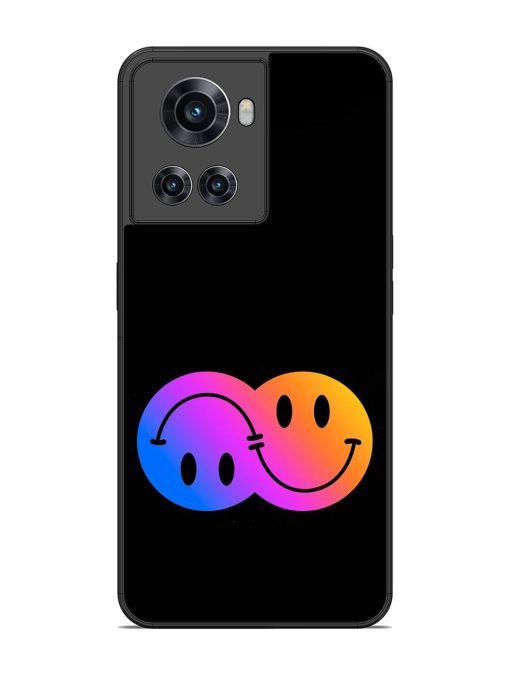 Gradient Smile Art Glossy Metal TPU Phone Cover for Oneplus 10R (5G) Zapvi