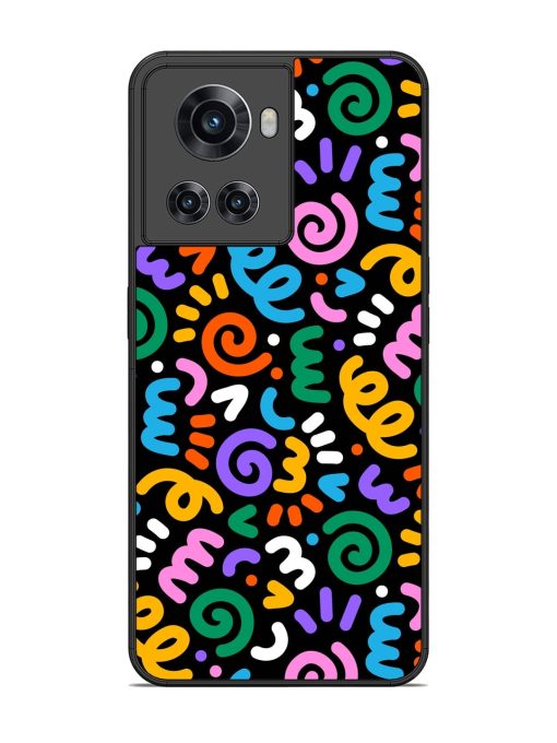 Colorful Seamless Vector Glossy Metal Phone Cover for Oneplus 10R (5G) Zapvi