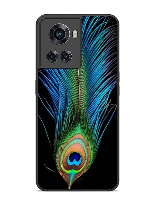 Peacock Feather Glossy Metal TPU Phone Cover for Oneplus 10R (5G) Zapvi