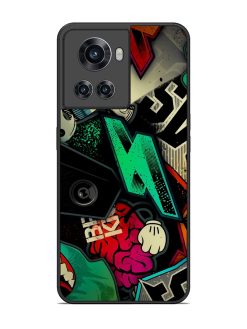Graffiti Art Glossy Metal Phone Cover for Oneplus 10R (5G)