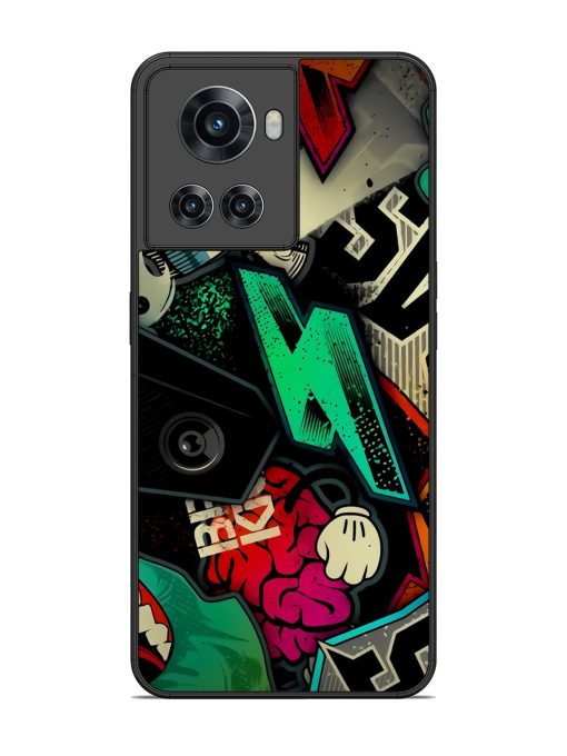 Graffiti Art Glossy Metal Phone Cover for Oneplus 10R (5G) Zapvi